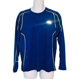 The North Face Mens L Blue Shirt Layering Long Sleeve Athletic Flash Dry